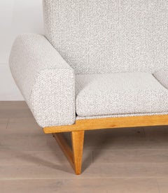 Large Mid-Century Danish Curved Sofa