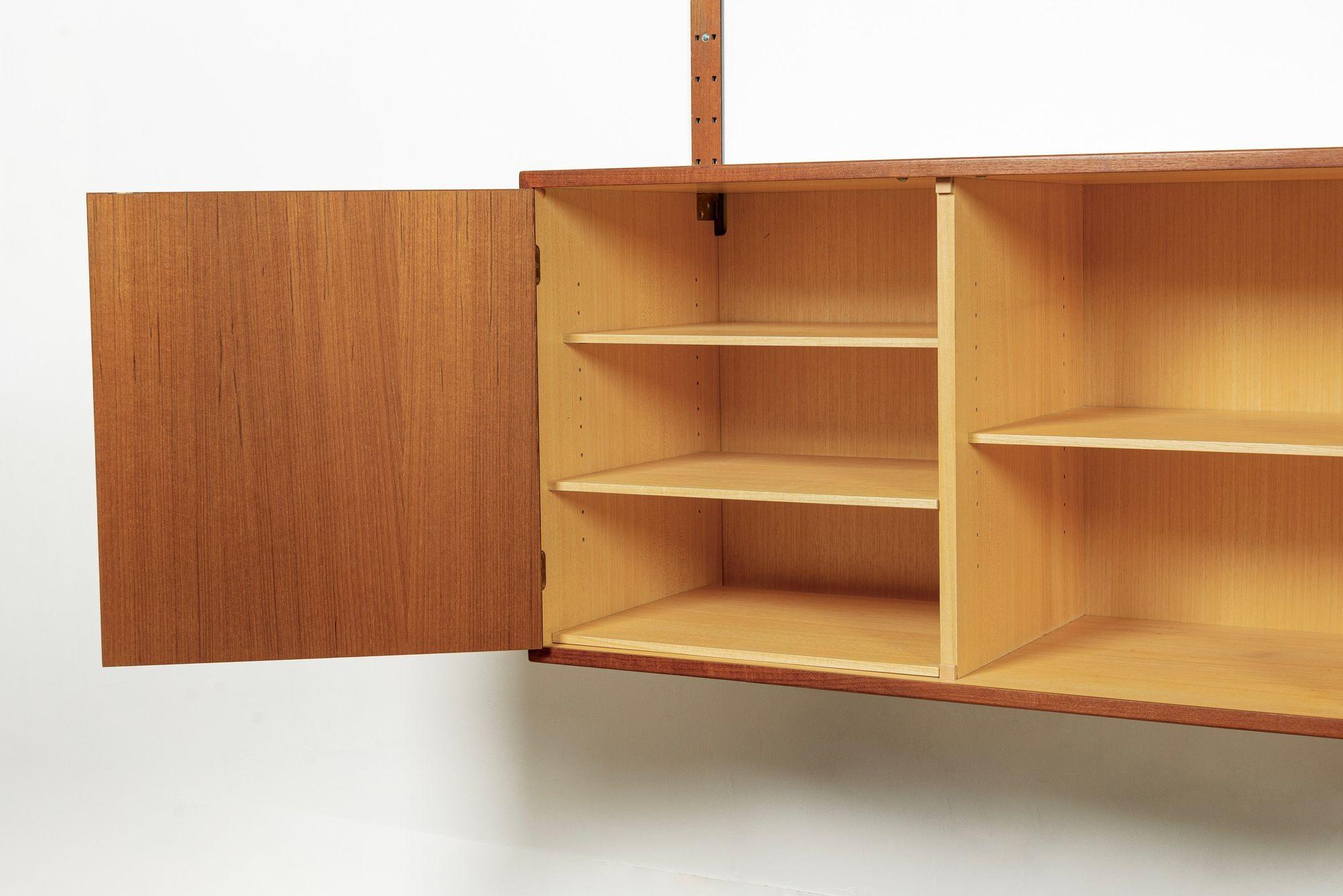 Mid-20th Century Large Mid Century Danish HG Teak Wood Modular Wall Unit Shelving & Bookcase For Sale