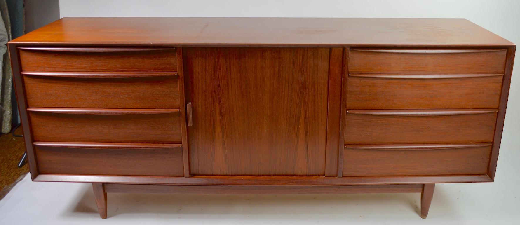 Large Mid Century Danish Modern Dresser by Falster 4