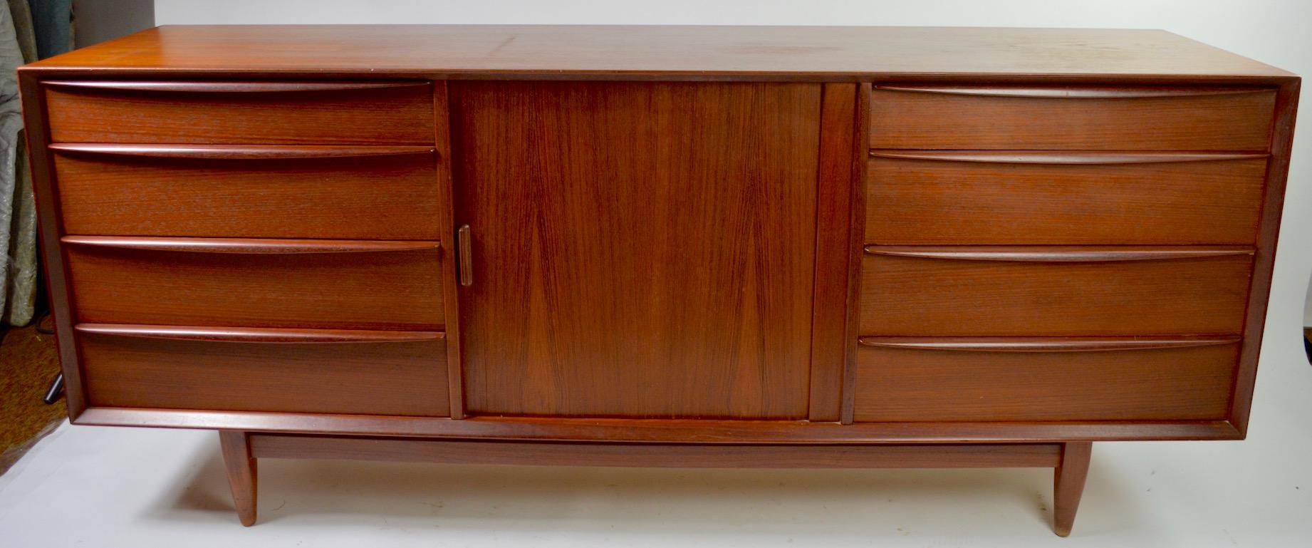 Large Mid Century Danish Modern Dresser by Falster 5