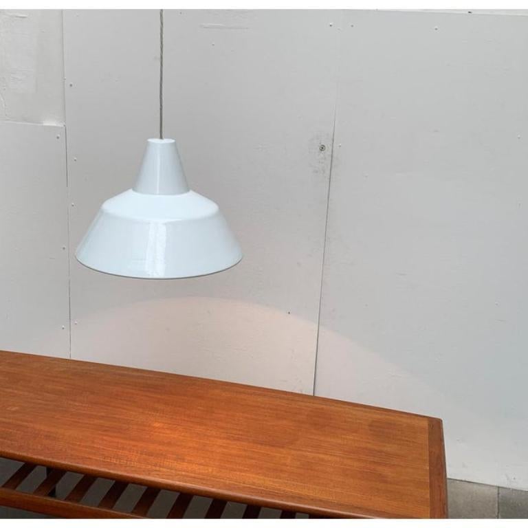 Large Mid-Century Danish Pendant Lamp by Emaille Amatur for Louis Poulsen, 1960s For Sale 5