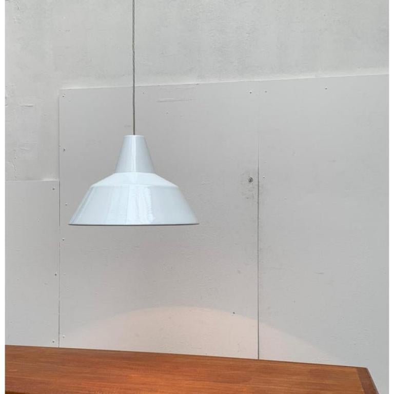 Large Mid-Century Danish Pendant Lamp by Emaille Amatur for Louis Poulsen, 1960s For Sale 6