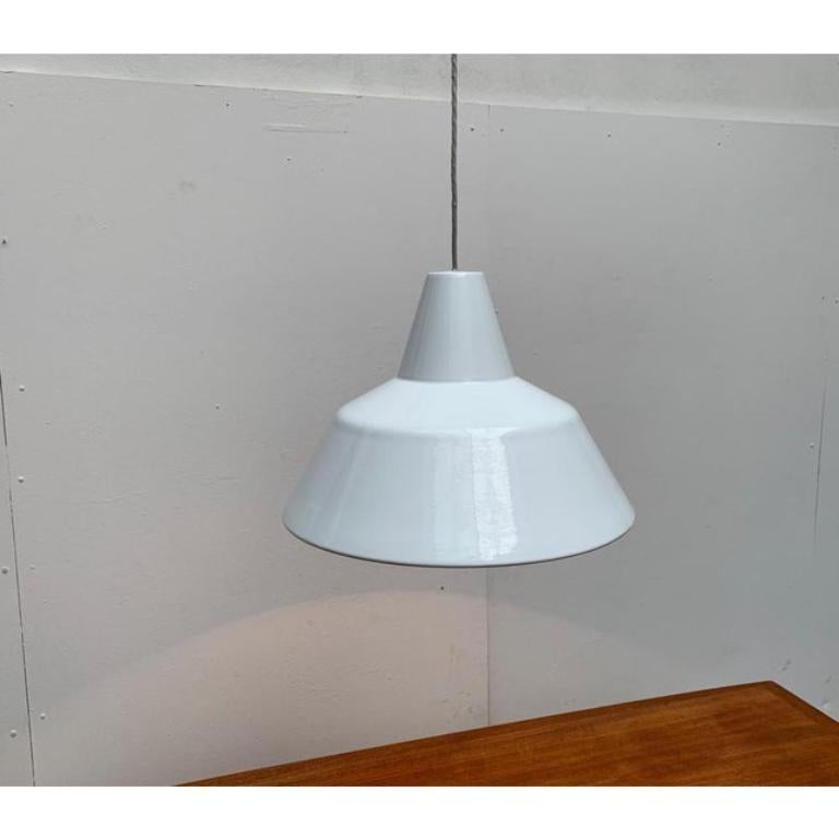 20th Century Large Mid-Century Danish Pendant Lamp by Emaille Amatur for Louis Poulsen, 1960s For Sale