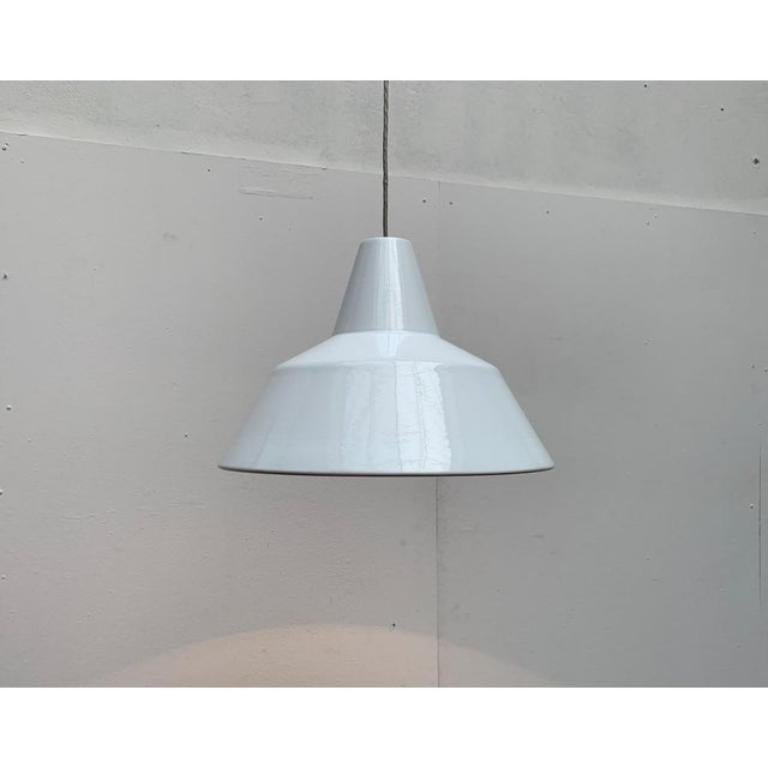 Metal Large Mid-Century Danish Pendant Lamp by Emaille Amatur for Louis Poulsen, 1960s For Sale