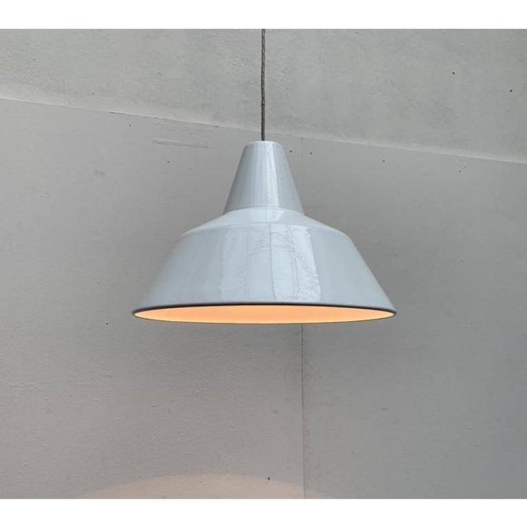 Large Mid-Century Danish Pendant Lamp by Emaille Amatur for Louis Poulsen, 1960s For Sale 1