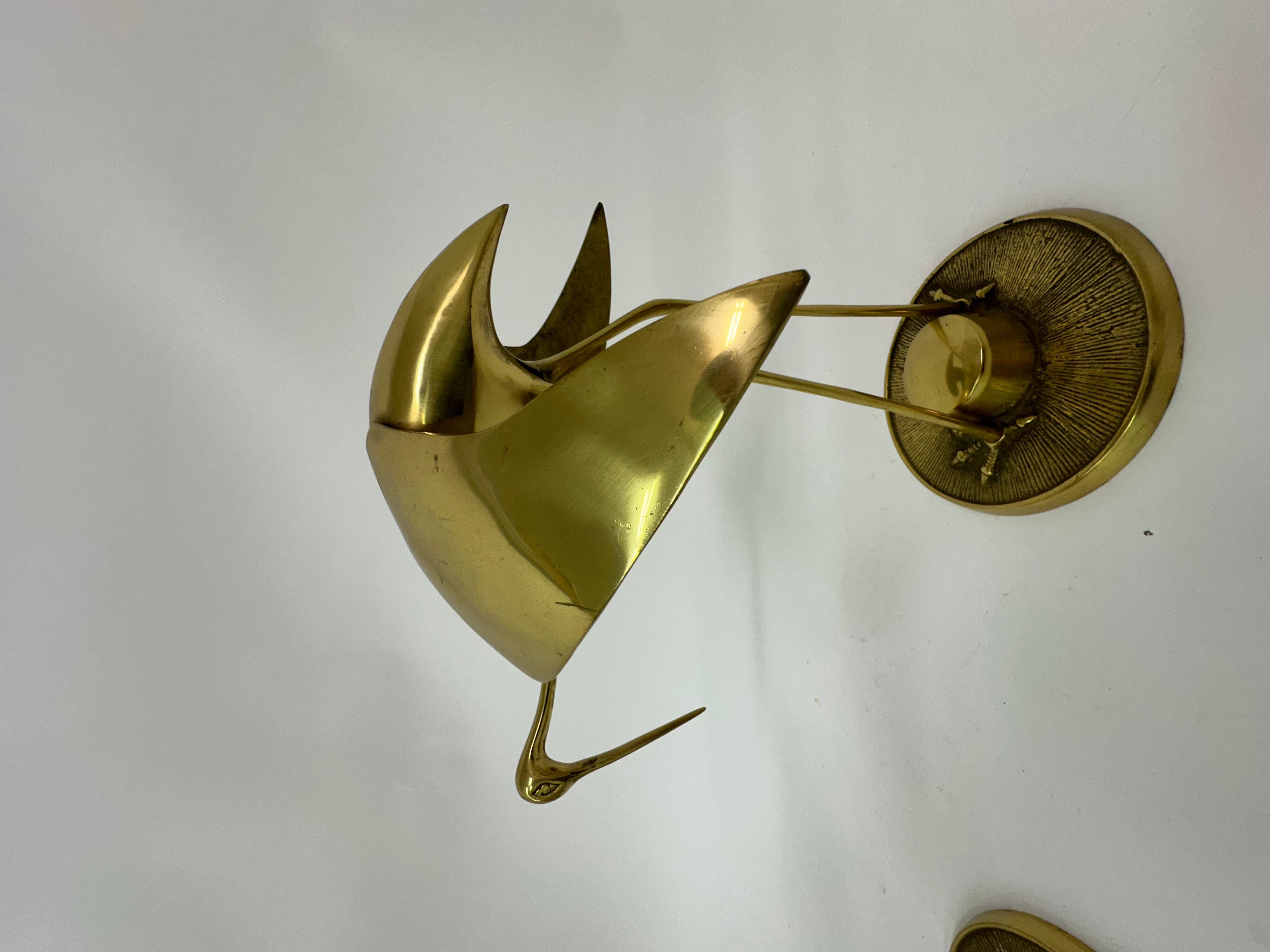 Large Mid century design brass birds , 1970’s For Sale 3