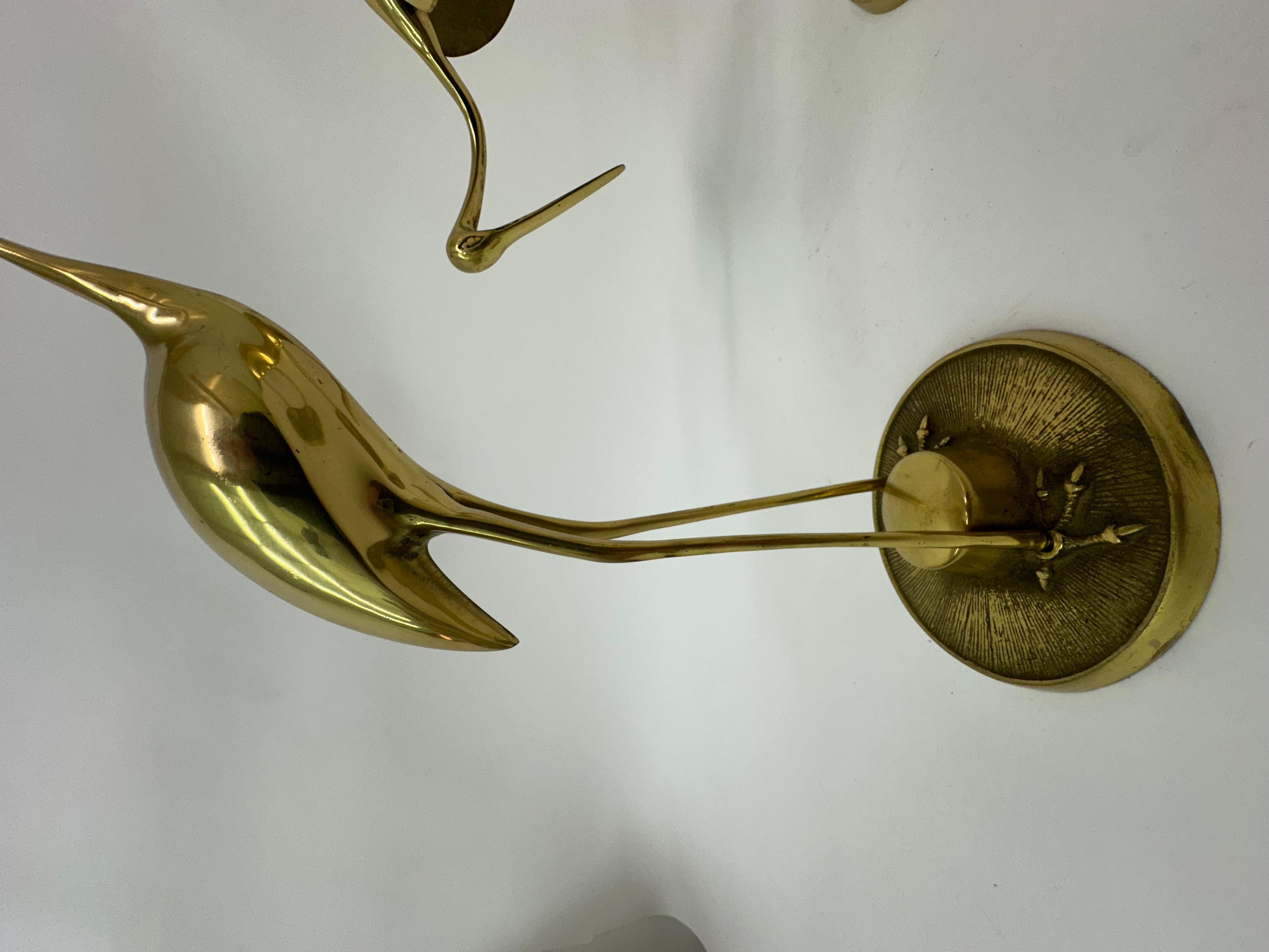 Large Mid century design brass birds , 1970’s For Sale 5