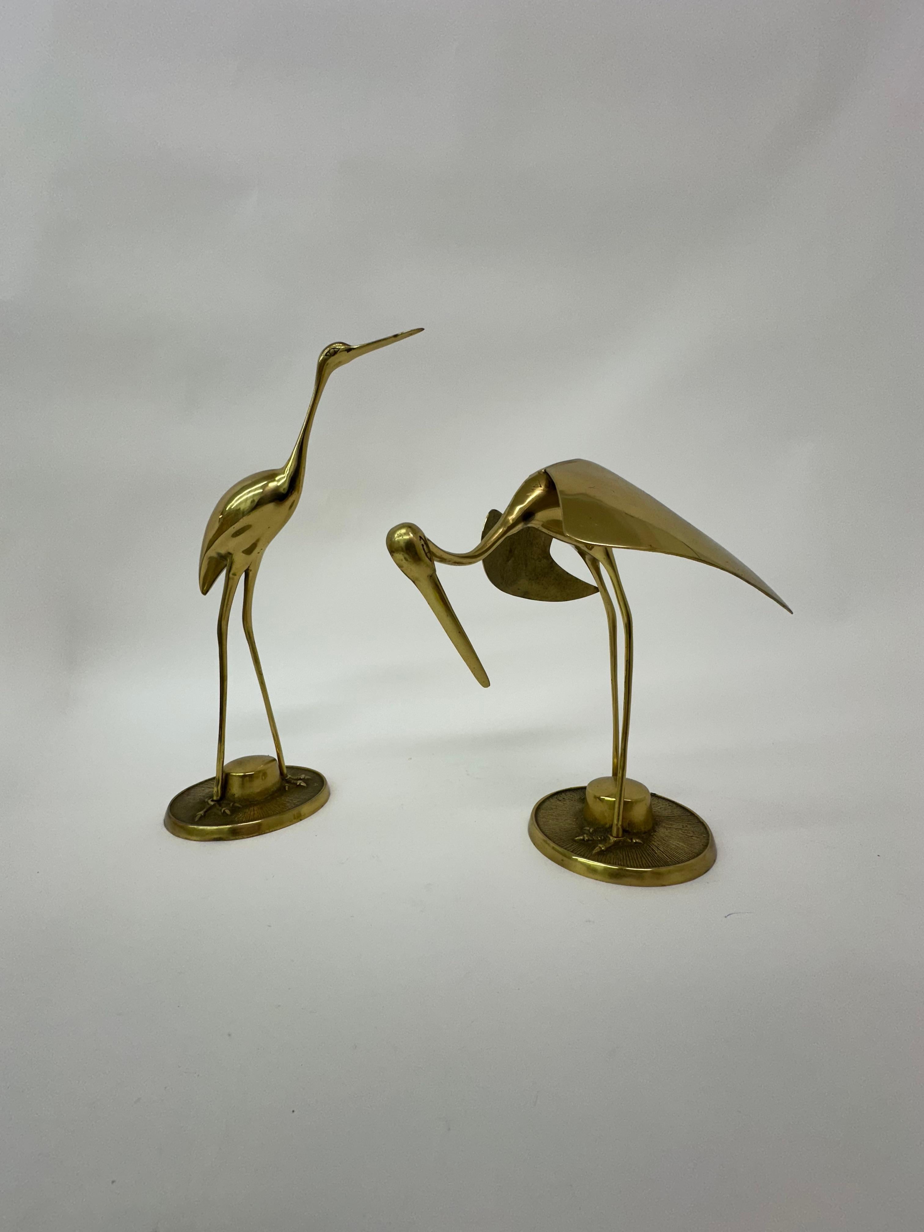 Mid-Century Modern Large Mid century design brass birds , 1970’s For Sale