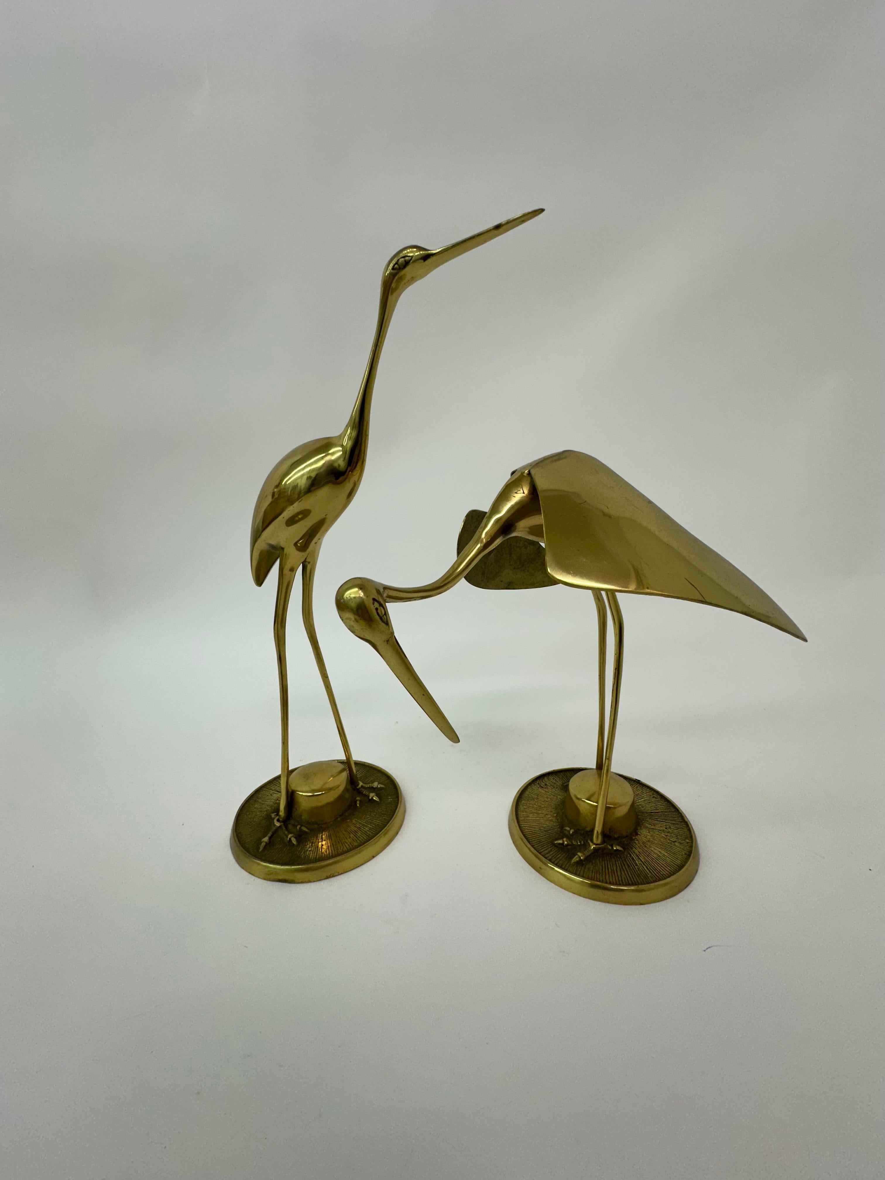 Late 20th Century Large Mid century design brass birds , 1970’s For Sale