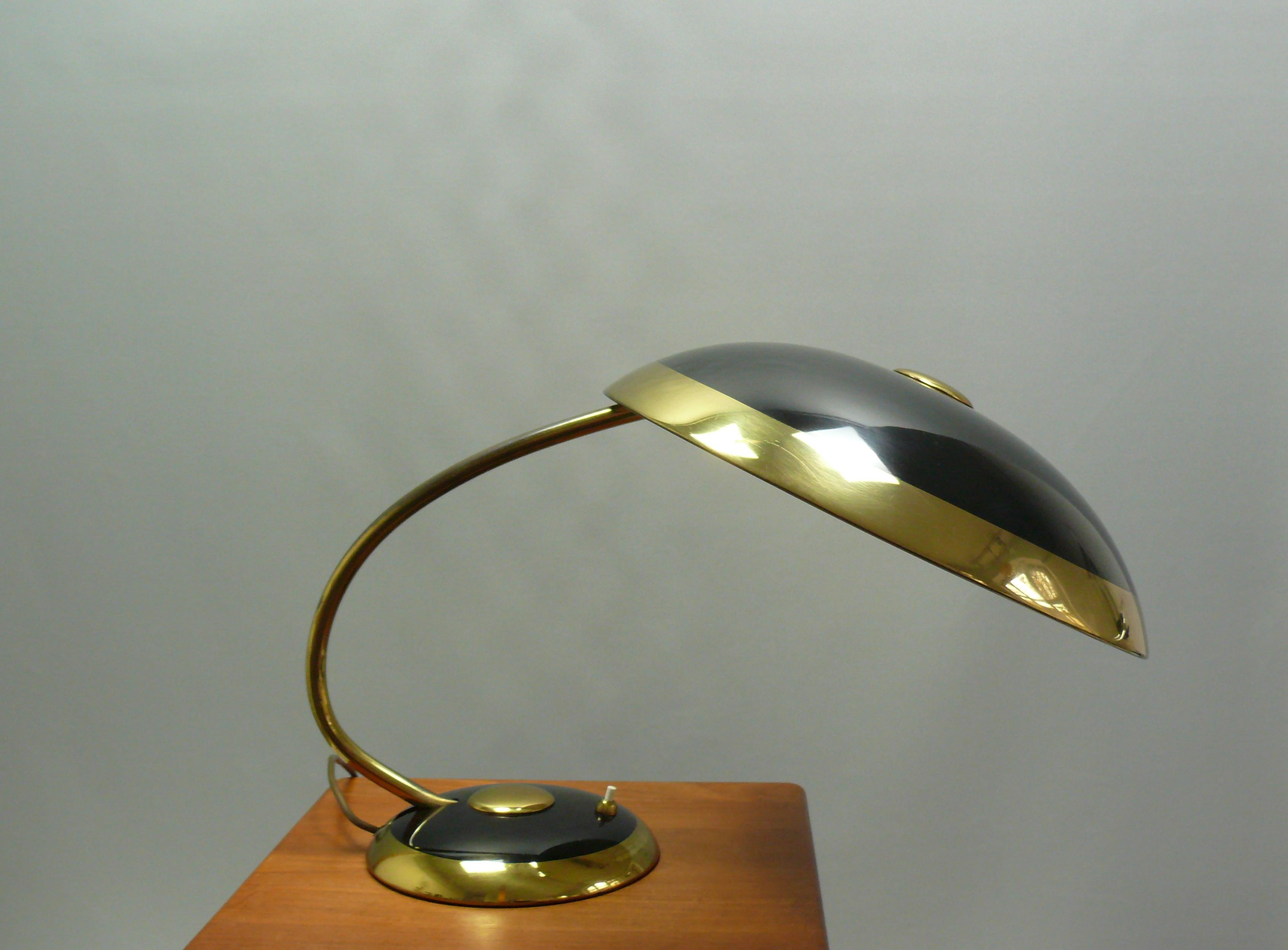 Große Mid Century Schreibtischlampe von Helo Leuchten Deutschland, 1950er Jahre im Zustand „Gut“ im Angebot in Schwerin, MV
