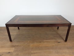 Large Midcentury Dining Table Designed by Gorm Lindum with Mosaic Design