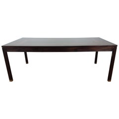 Large Midcentury Dining Table Designed by Gorm Lindum with Mosaic Design