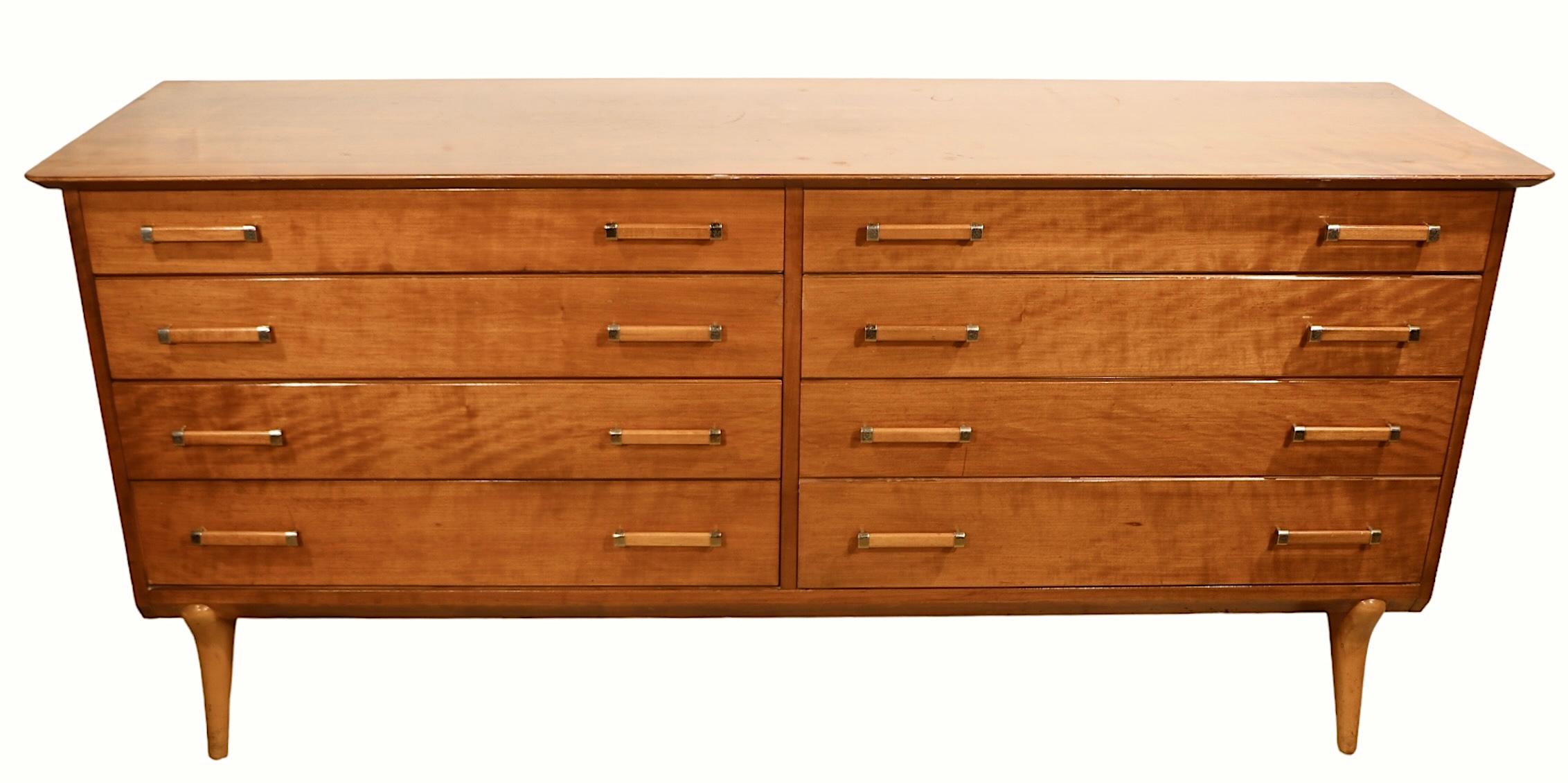 Cómoda doble grande Mid Century de Renzo Rutili para Johnson Furniture Company en venta 6