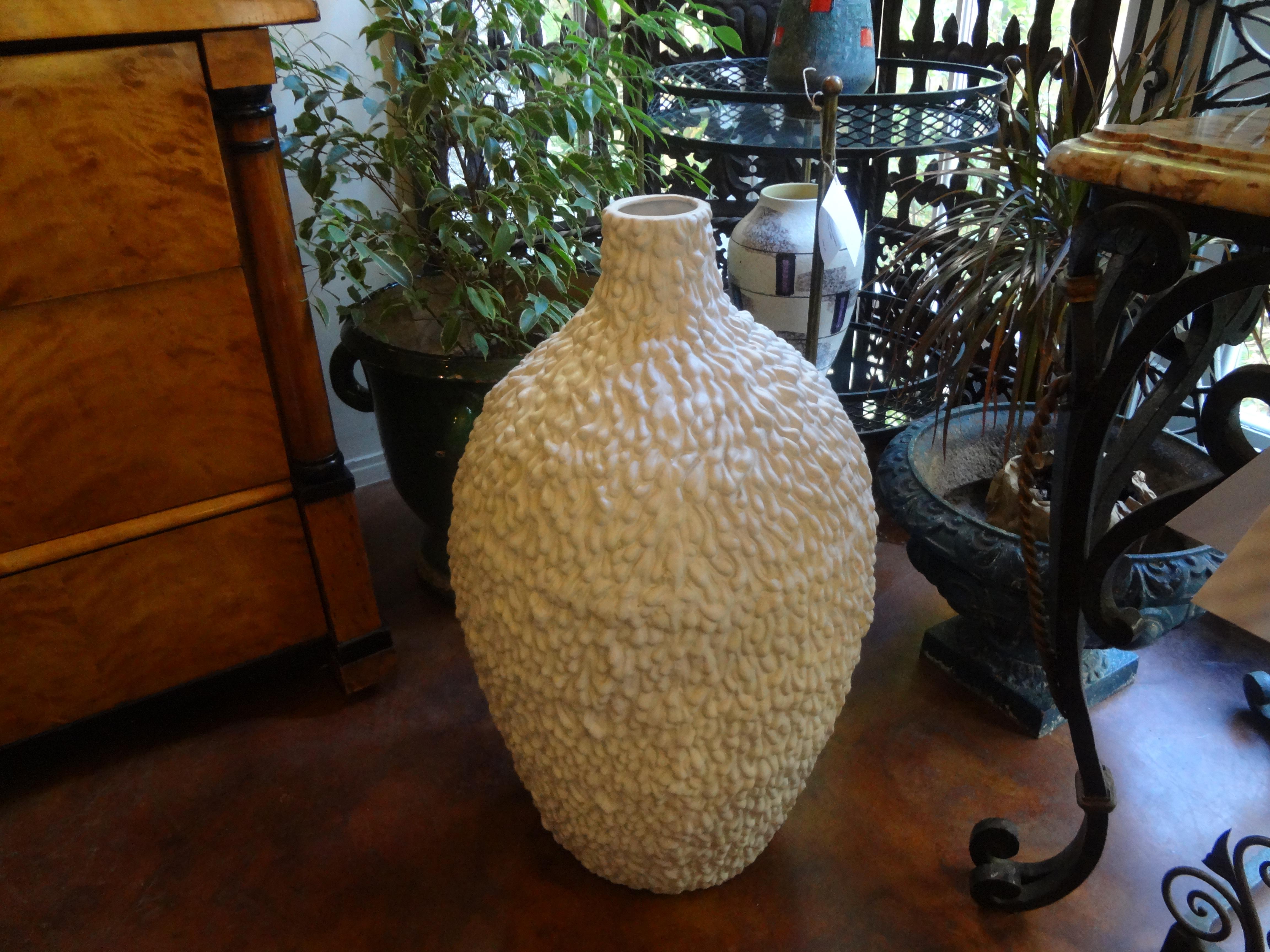 Huge Midcentury Drip Glaze Ceramic Urn For Sale 1
