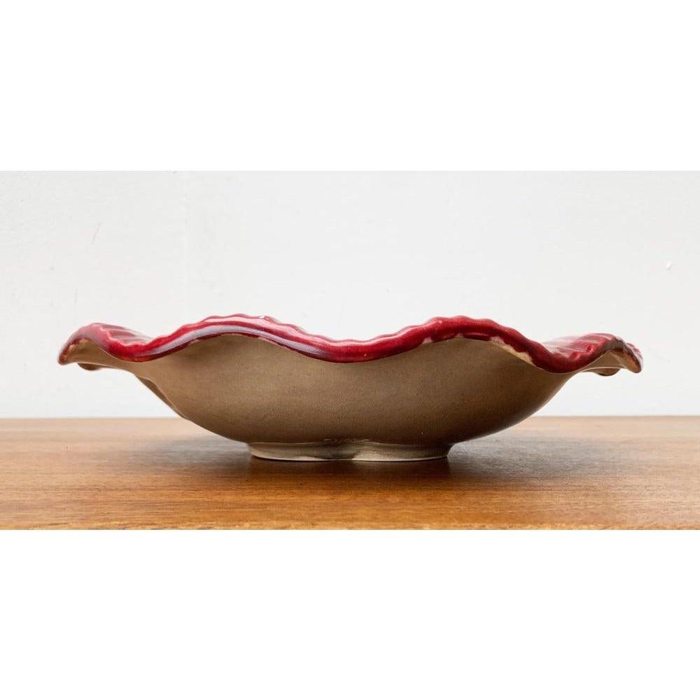 Mid-Century moderno Grande ciotola di metà secolo in ceramica della DDR orientale di Strehla Keramik, anni '60 in vendita
