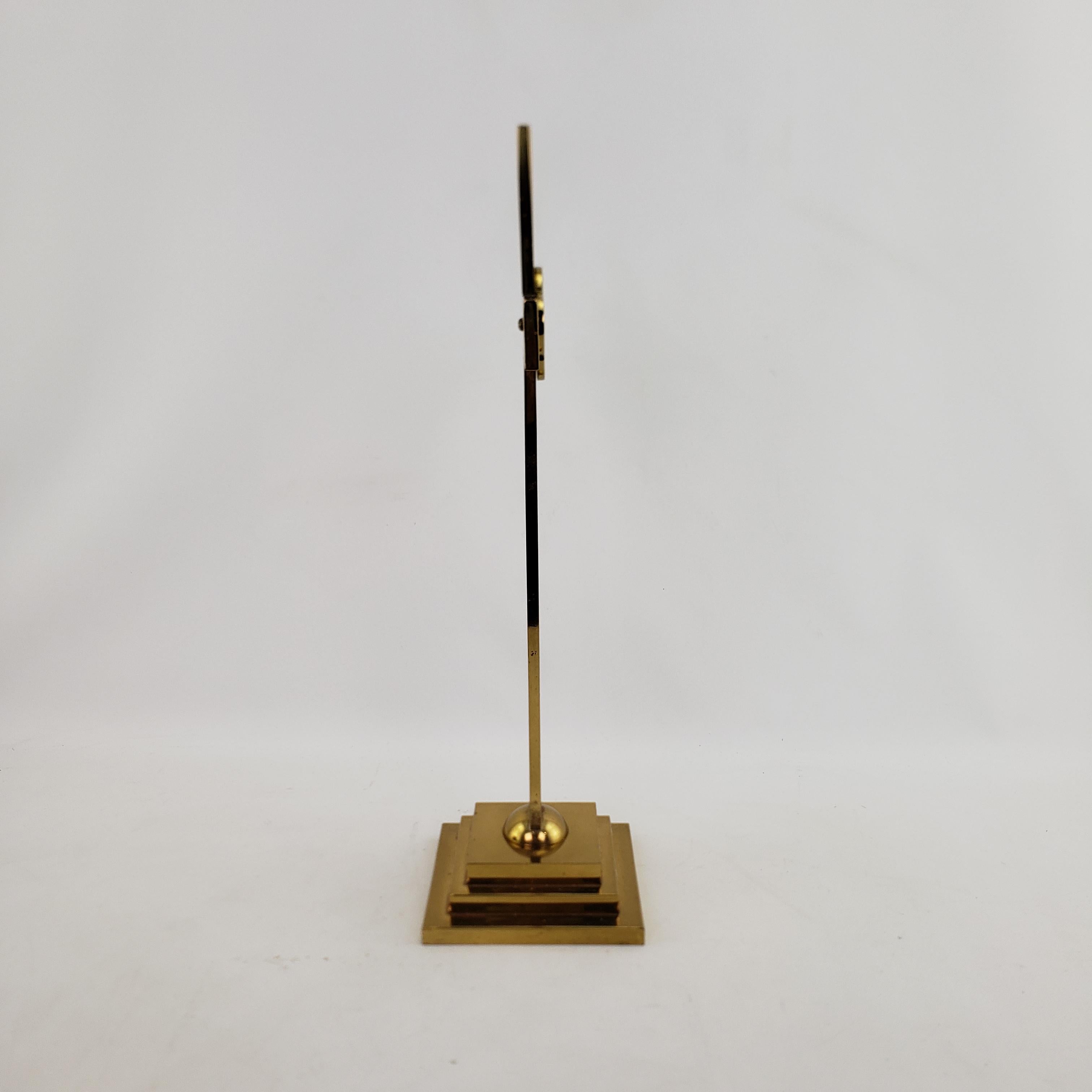 American Large Mid-Century Era Brass Church Cross or Crucifix with Stepped Base For Sale