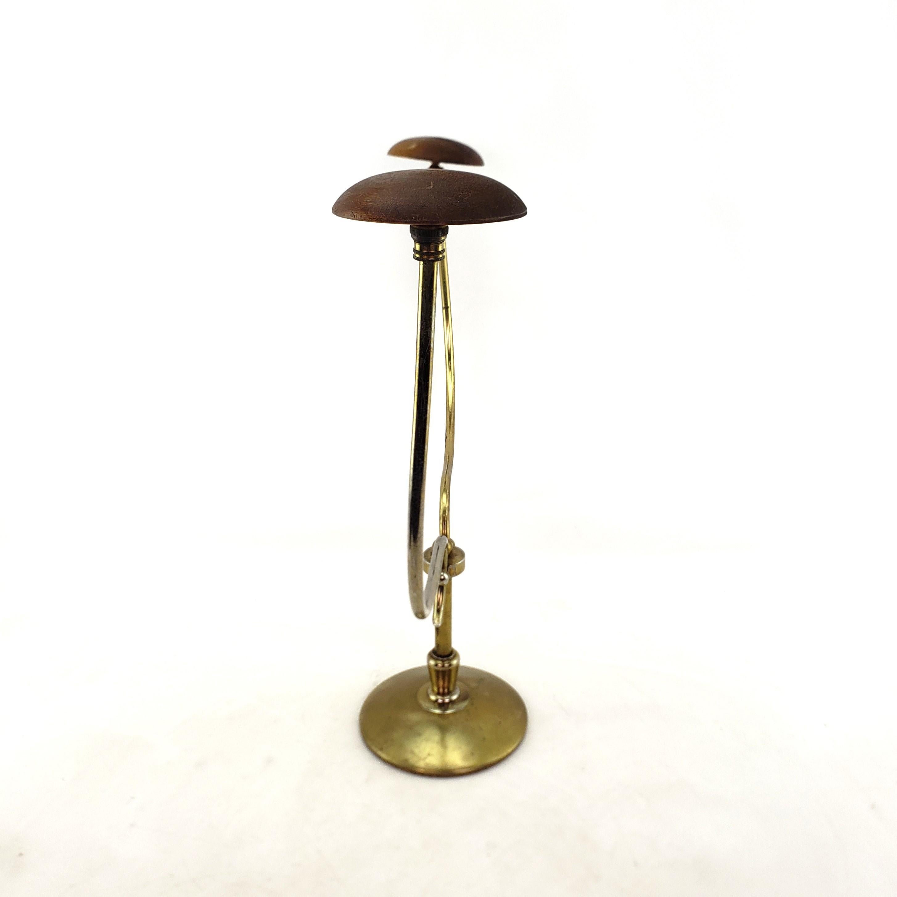 Steel Large Mid-Century Era Double Post Mercantile Hat Display Stand For Sale