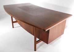 Large Mid Century Executive Office Desk after Risom