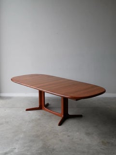 Large Mid-Century Expanding Dining Table by Glostrup Møbelfabrik