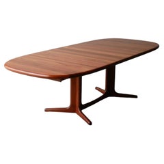 Large Mid-Century Expanding Dining Table by Glostrup Møbelfabrik