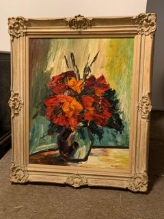 Large Mid-century Expressionist Oil Painting, Irene Smoller