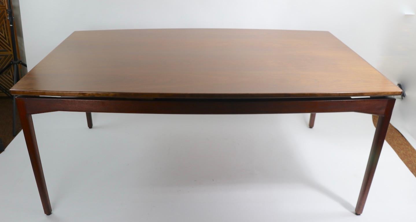 Walnut Large Mid Century Extension Dining Table by Jens Risom