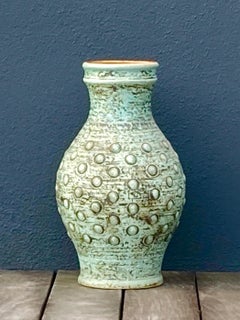 Grand vase de sol en lave grasse du milieu du siècle par le producteur de poterie d'art West German Pottery Jasba