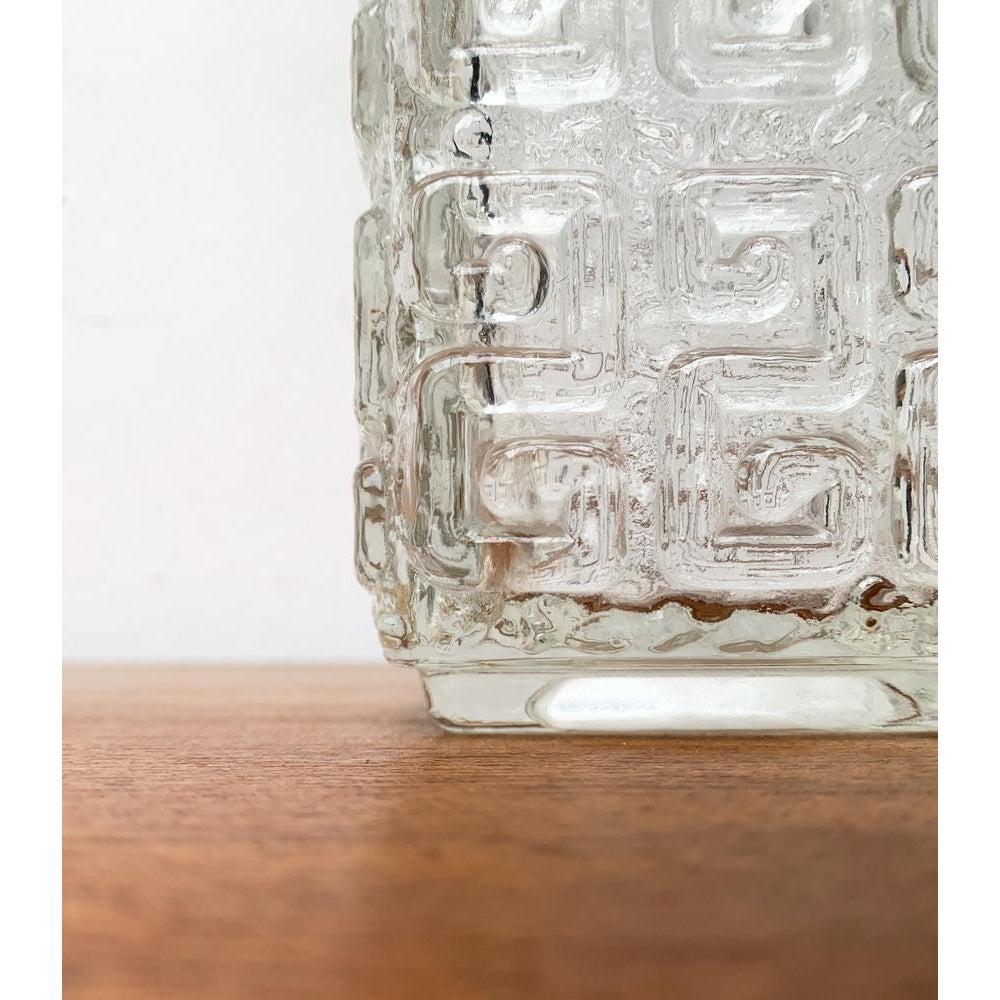Vetro Grande vaso a blocco di vetro finlandese di metà secolo di Tamara Aladin per Riihimäki, anni '60 in vendita