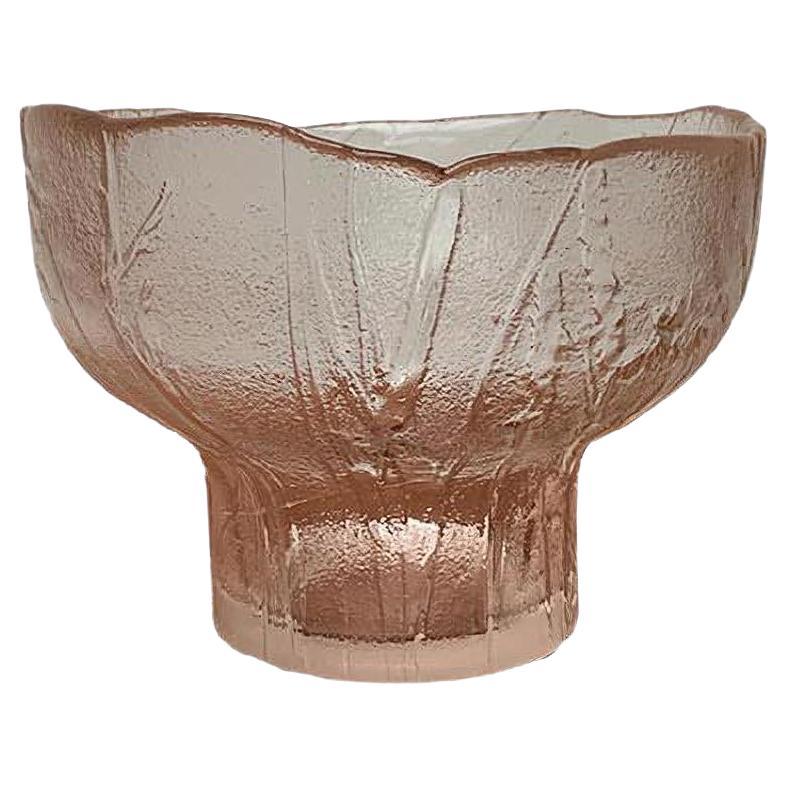 Large Mid-Century Finnish Glass Bowl by Kaija Aarikaikka for Humppila