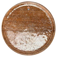 Grande assiette en verre finlandaise du milieu du siècle de Humppila, années 1960