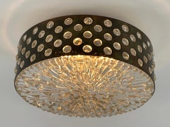 Large Mid Century Four-Flamed Flush Mount or Ceiling Lamp by Rupert Nikoll 1960s