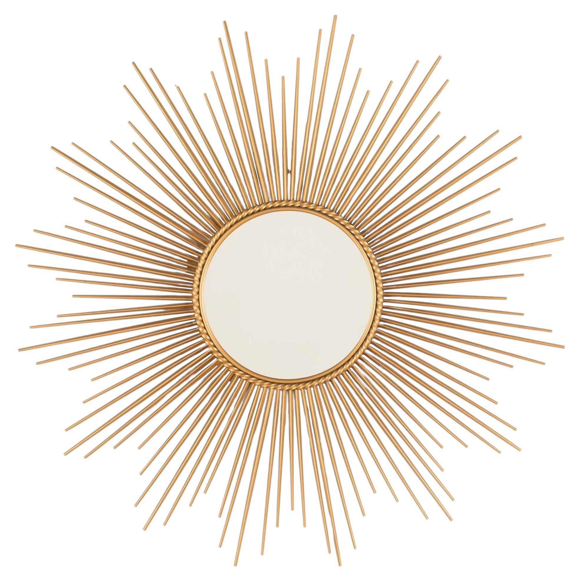 Grand miroir en étoile de Chaty Vallauris, datant du milieu du siècle dernier
