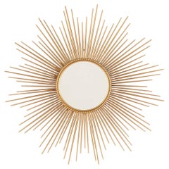 Grand miroir en étoile de Chaty Vallauris, datant du milieu du siècle dernier