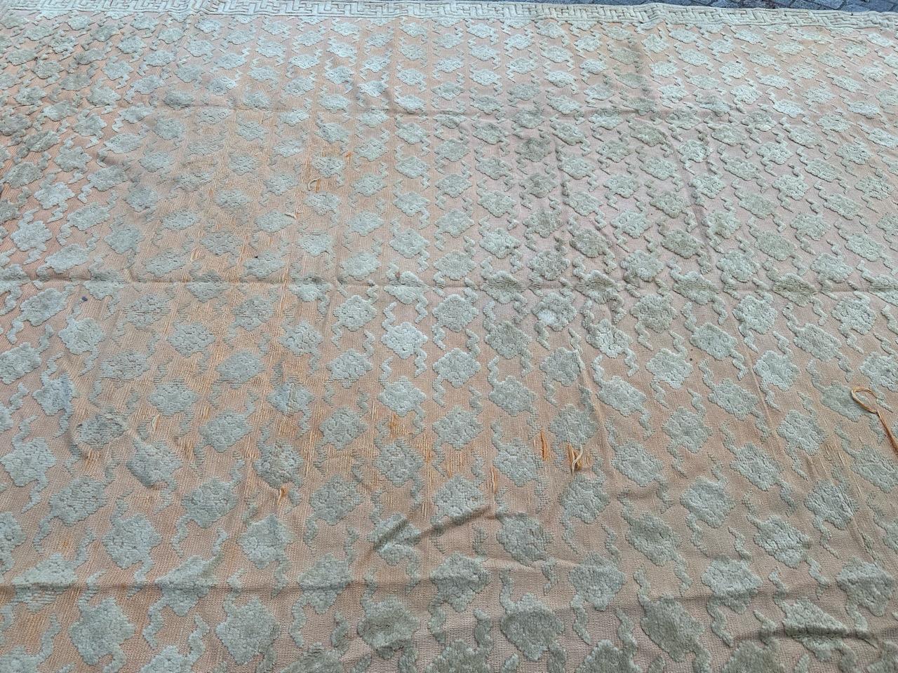 Large mid century French Cogolin rug For Sale 8