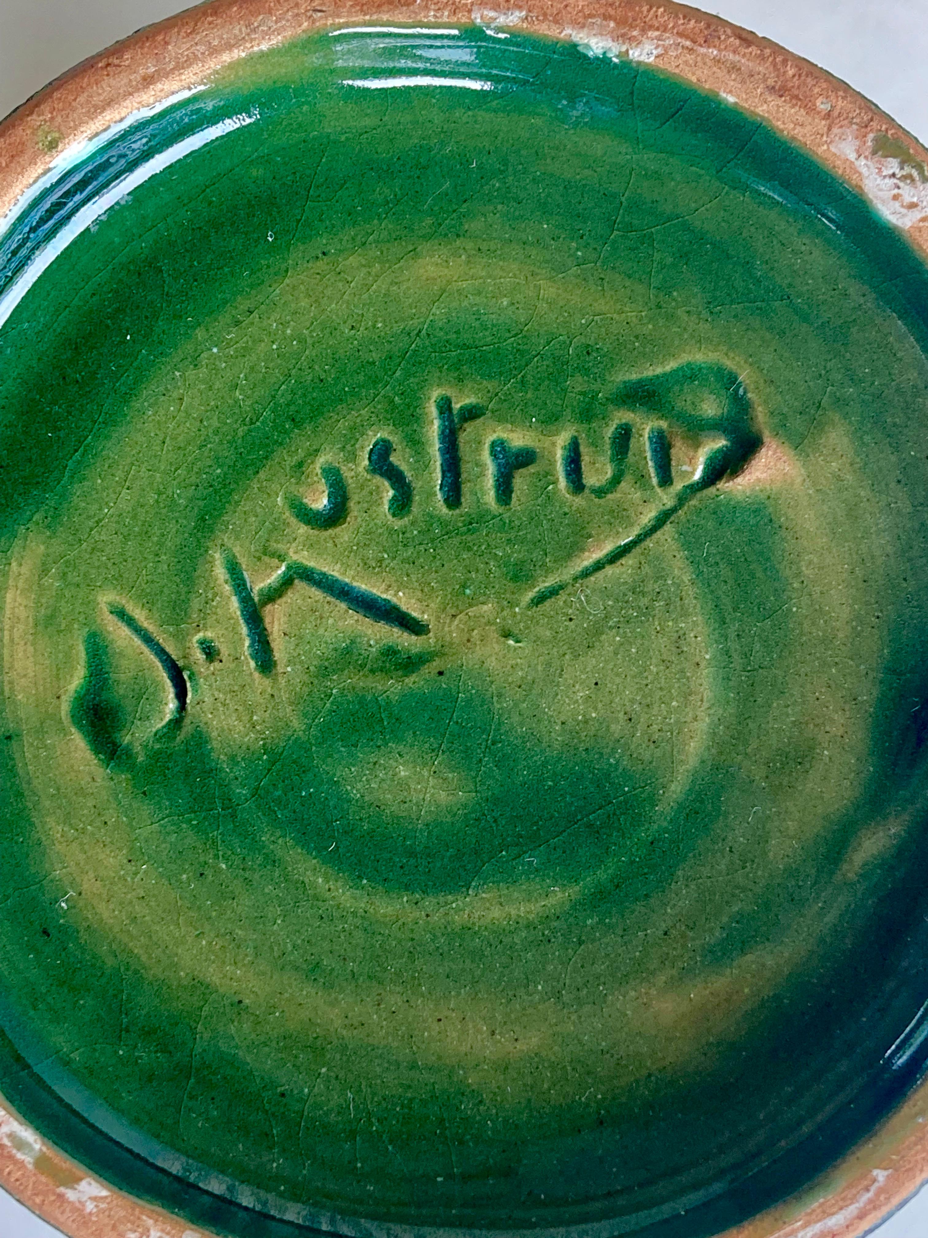 Smaltato Grande vaso in gres francese di metà secolo firmato da Jean Austruy (1910-2012) in vendita