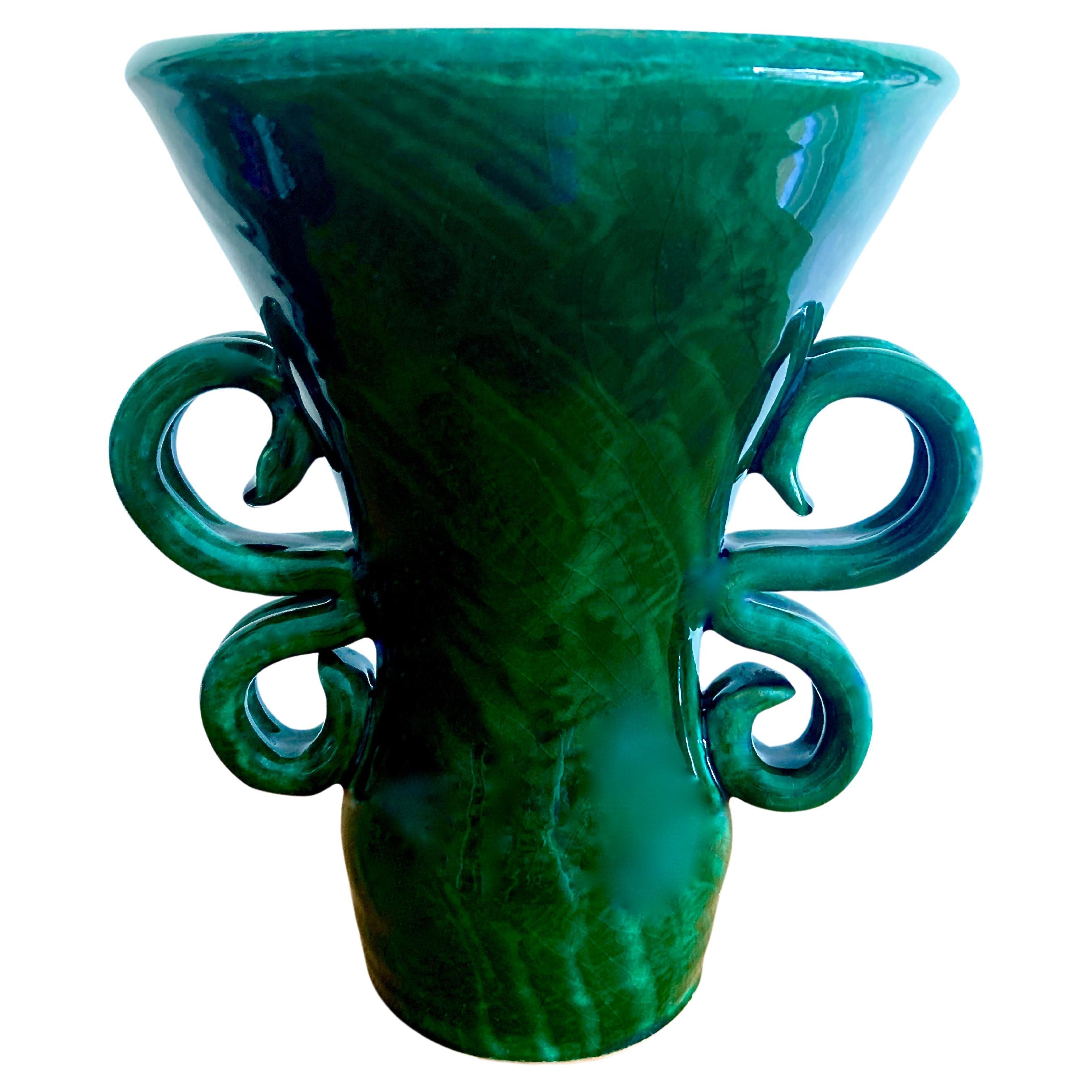 Grande vaso in gres francese di metà secolo firmato da Jean Austruy (1910-2012) in vendita