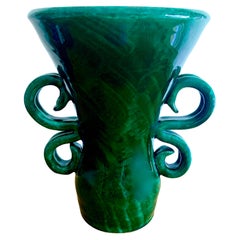 Retro Large Mid-Century French Stoneware Vase Signed by Jean Austruy (1910-2012)