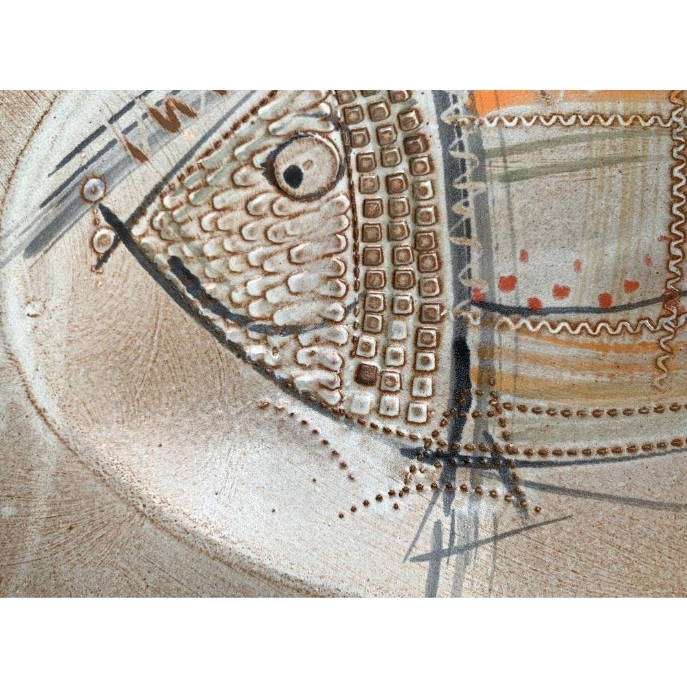 Large Mid-Century German Ceramic Fish Plate, 1960s For Sale 5