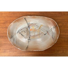 Large Mid-Century German Ceramic Fish Plate, 1960s