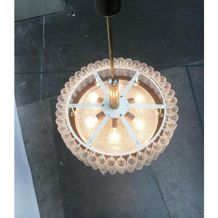Large Mid-Century German Chandelier from Doria Leuchten, 1960s In Good Condition For Sale In Hamburg, DE