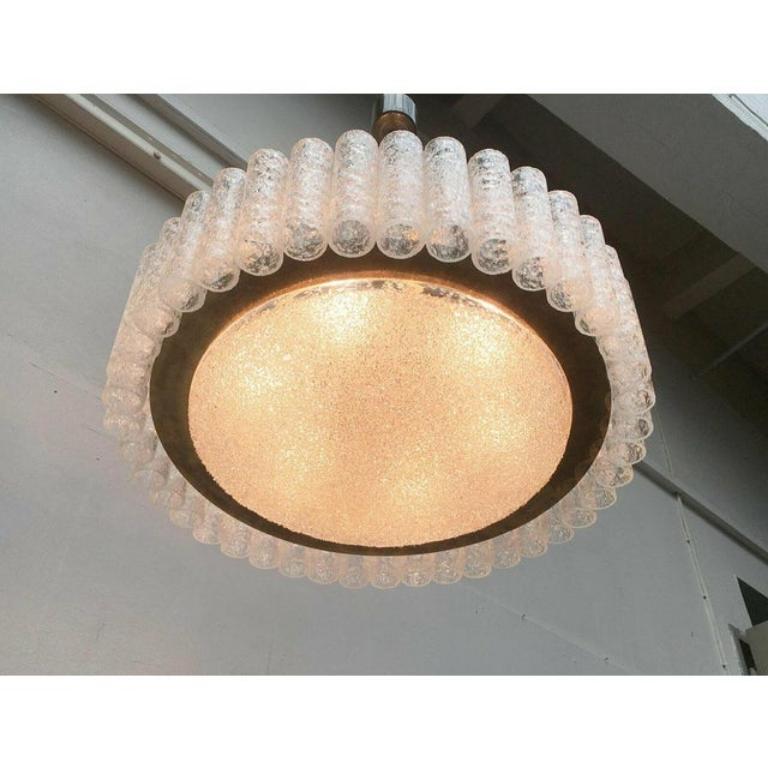20th Century Large Mid-Century German Chandelier from Doria Leuchten, 1960s For Sale