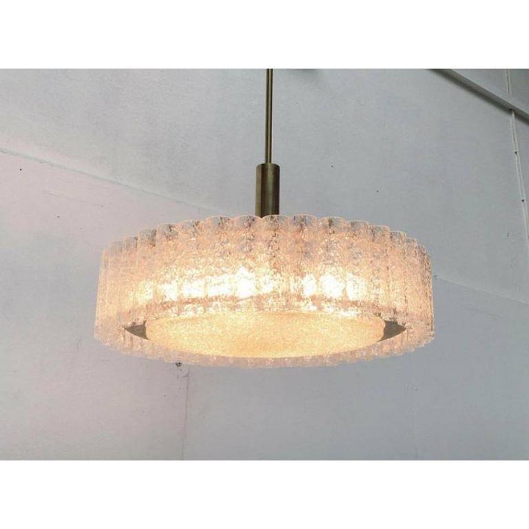 Metal Large Mid-Century German Chandelier from Doria Leuchten, 1960s For Sale