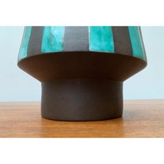 Große deutsche minimalistische Studio-Keramikvase aus der Mitte des Jahrhunderts von BKW, 1960er Jahre