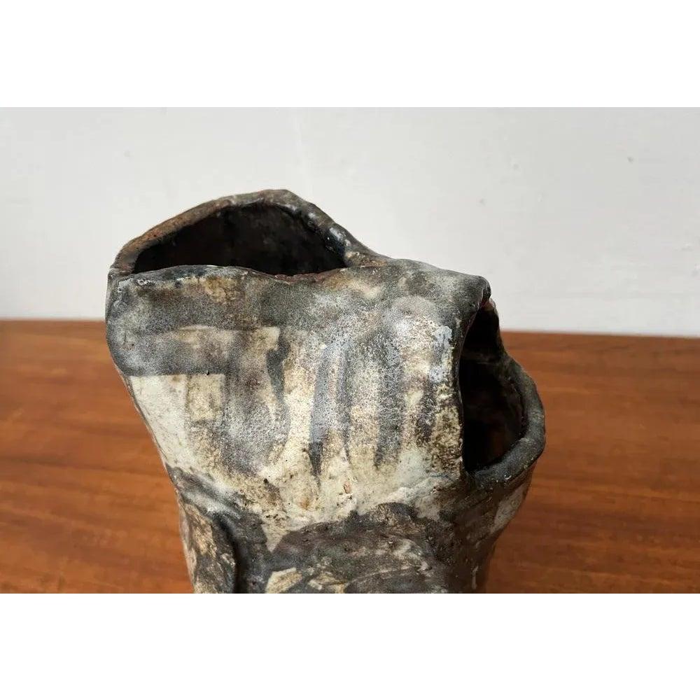 Large Mid-Century German Studio Pottery Brutalist Sculptural Vase, 1960s For Sale 4