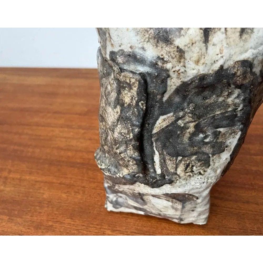 Large Mid-Century German Studio Pottery Brutalist Sculptural Vase, 1960s For Sale 5