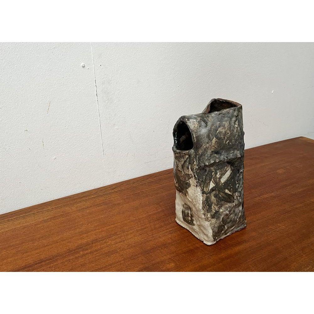 Large Mid-Century German Studio Pottery Brutalist Sculptural Vase, 1960s For Sale 6