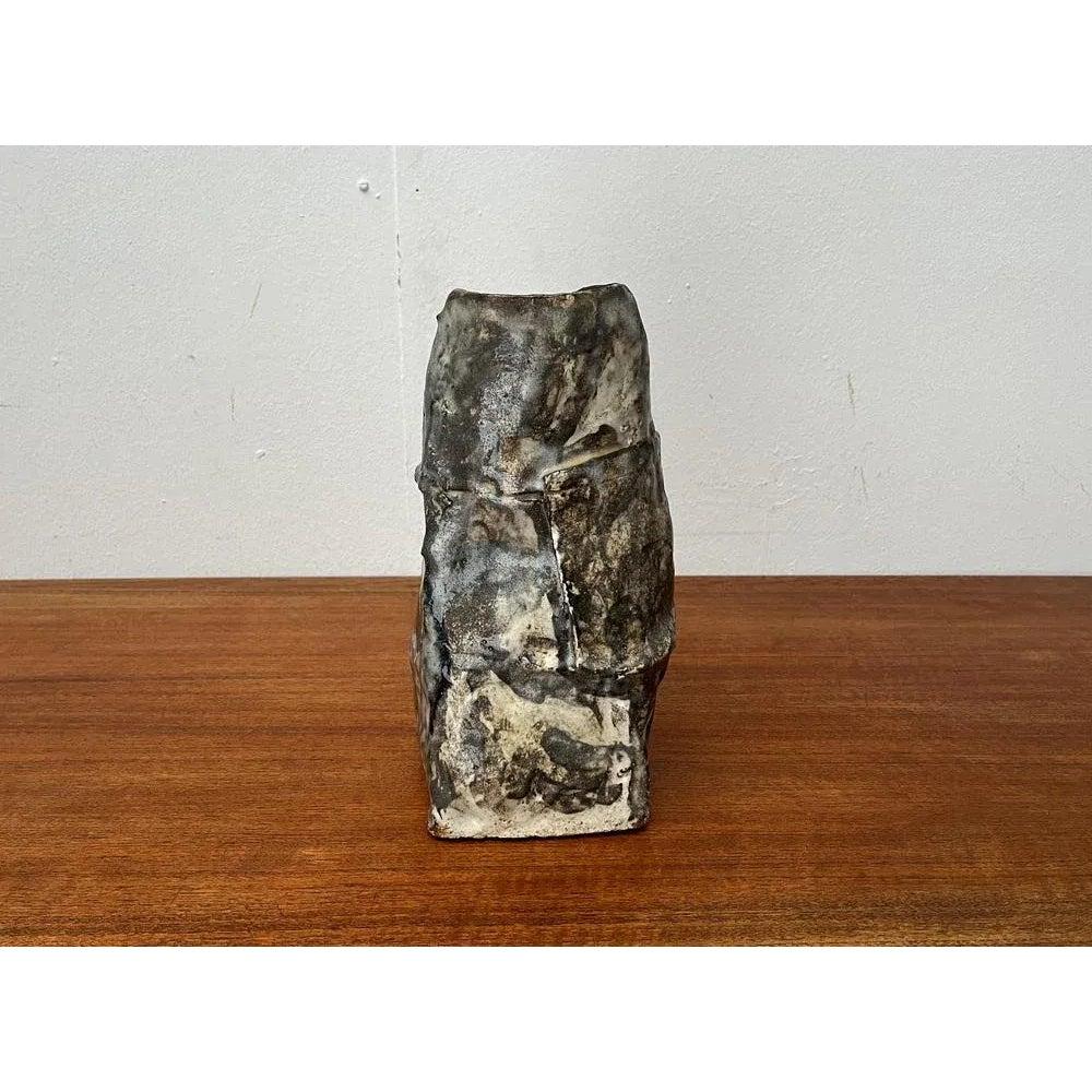Mid-Century Modern Large Mid-Century German Studio Pottery Brutalist Sculptural Vase, 1960s For Sale