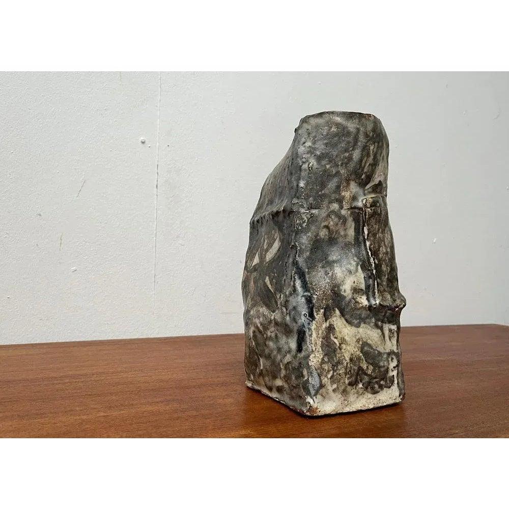 Large Mid-Century German Studio Pottery Brutalist Sculptural Vase, 1960s In Excellent Condition For Sale In Hamburg, DE