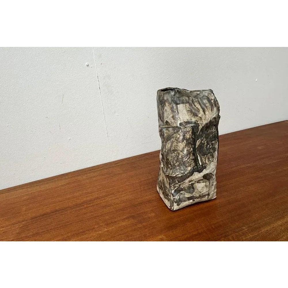 20th Century Large Mid-Century German Studio Pottery Brutalist Sculptural Vase, 1960s For Sale