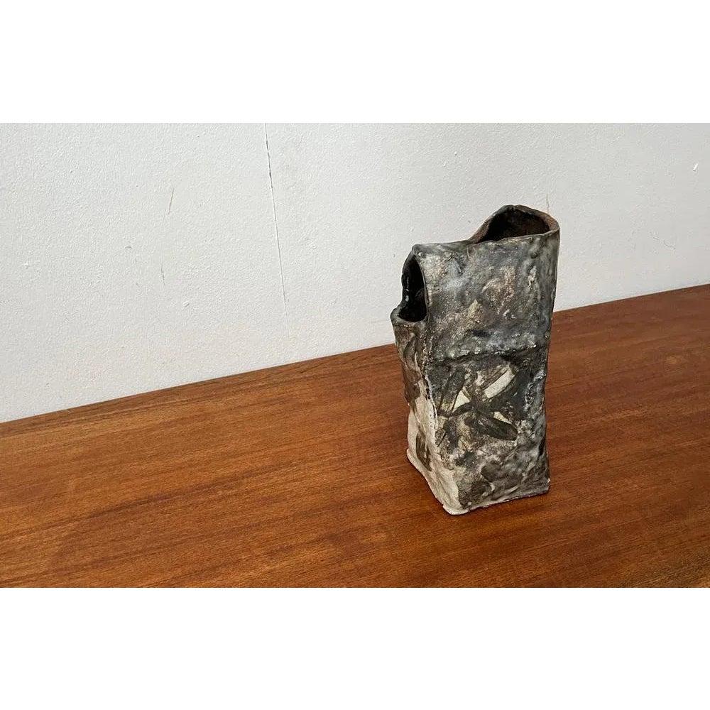 Large Mid-Century German Studio Pottery Brutalist Sculptural Vase, 1960s For Sale 2
